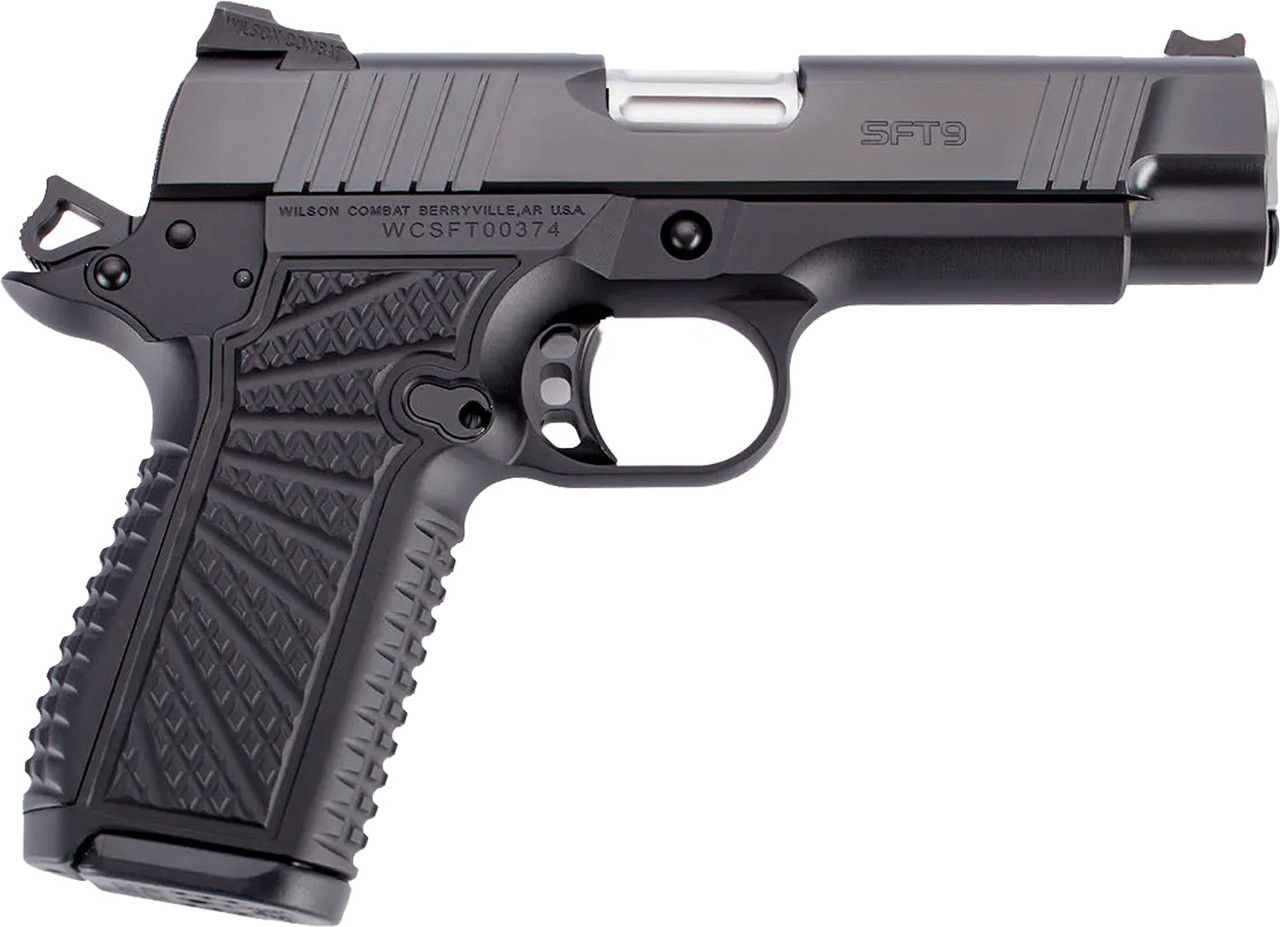 Wilson Combat SFT9CM42 SFT9 9mm Luger 4.25 Inch 15 Round Stainless DLC Fiber Optic Sights