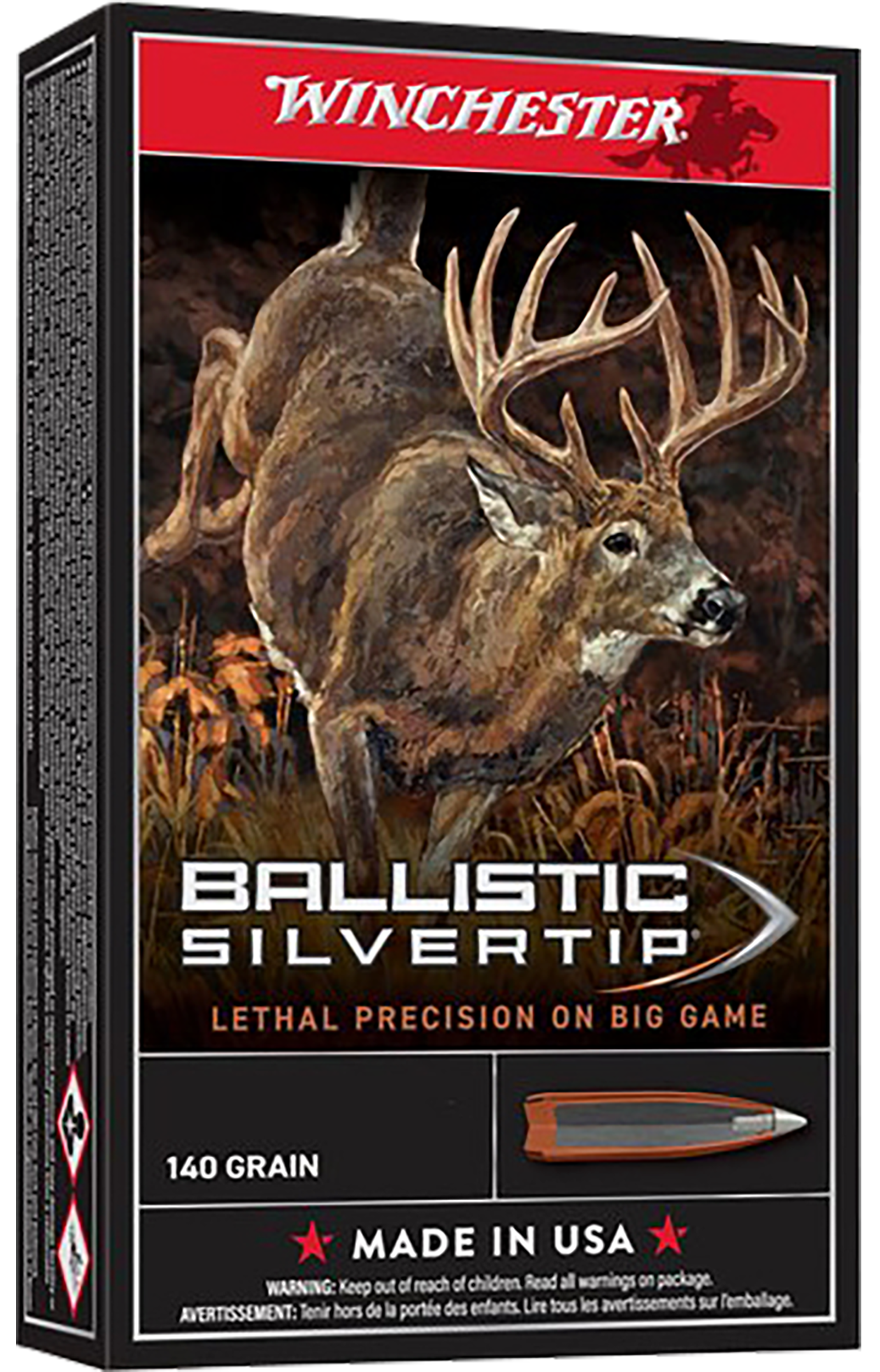 Winchester, Ballistic Silvertip, 6.5 PRC, Bonded Rapid Expansion PHP, 140 Grain, 20 Rounds
