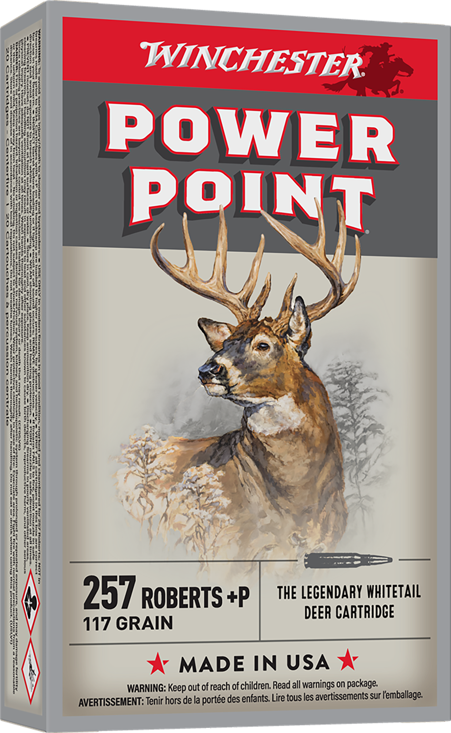 Winchester, Super X, 257 Roberts, Power Point, 117 Grain, 20 Rounds