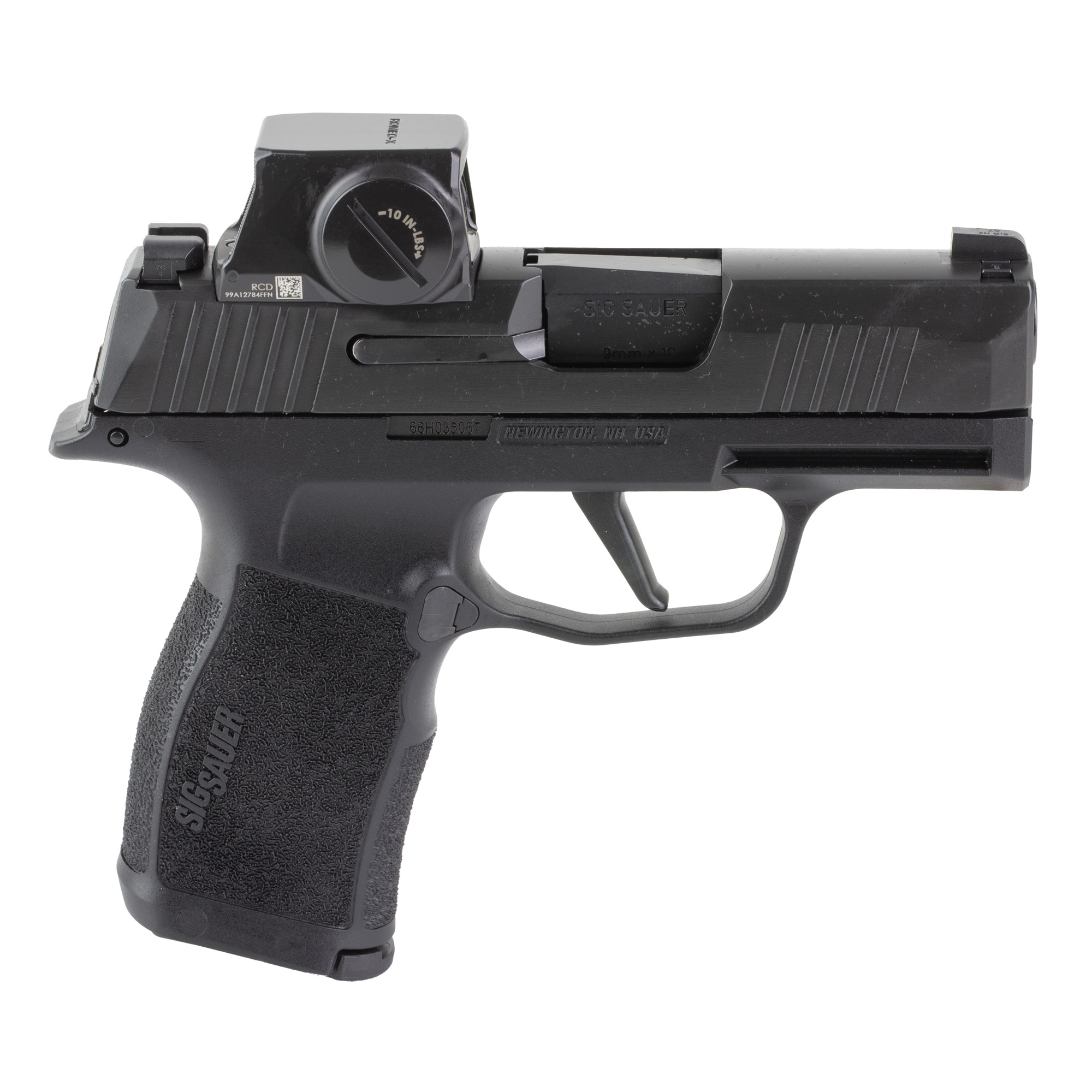 Sig Sauer 365X9BXR3RXSL P365X w/Romeo-X Sig Loc 9mm Luger 12+1 3.10" Black Barrel, Black Nitron Stainless Steel Serrated w/Optic Slide, Black Polymer Frame w/Accessory Rail, Sig ROMEO-X SIG-LOC