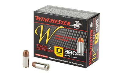 Winchester W Defend 380 ACP Jacketed Hollow Point 95 Grain 20 Rounds