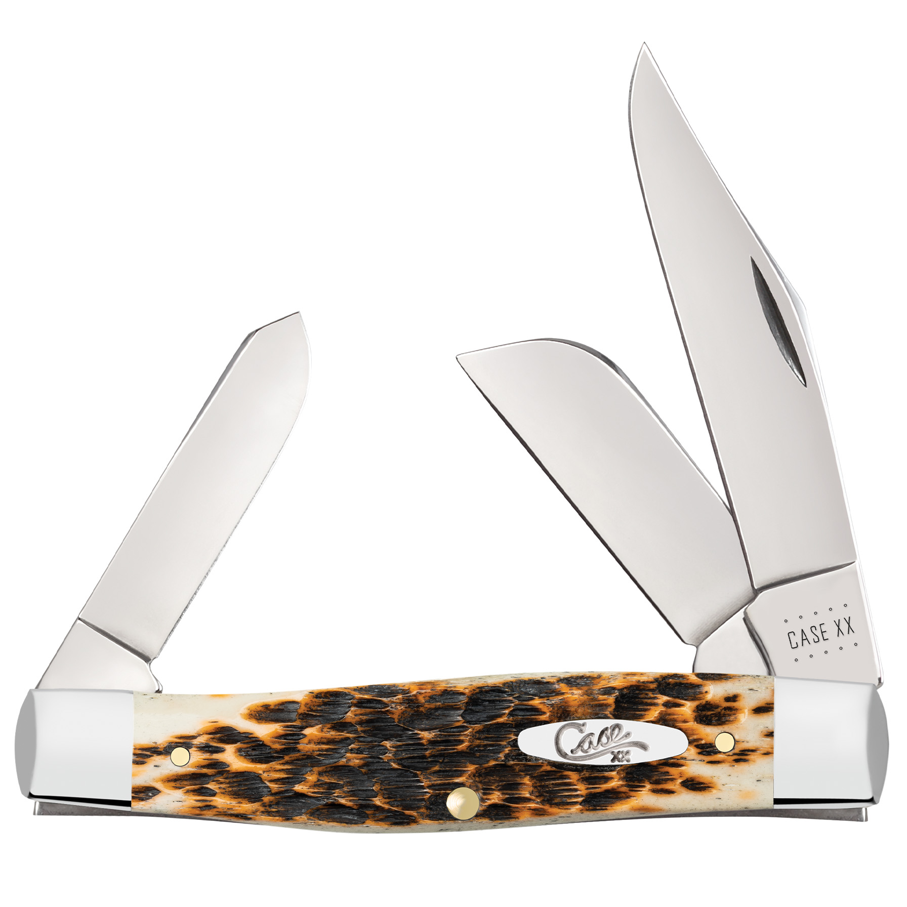 CASE STKMN 3BL 4.25" AMBER BONE