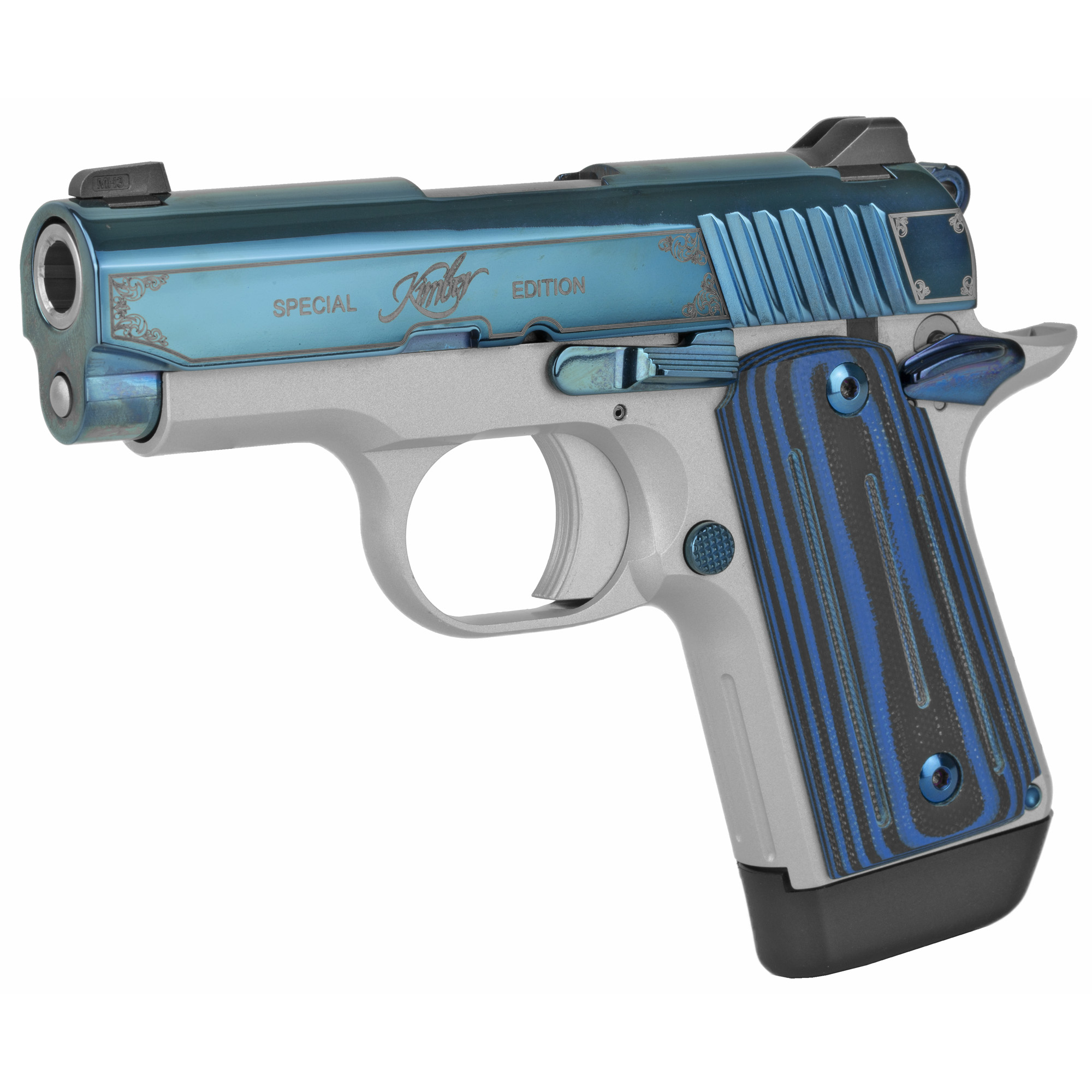 Kimber Micro 9 Sapphire Pistol 9mm 3.15 in. Bright Blue 8 rd. 669278331119-img-2
