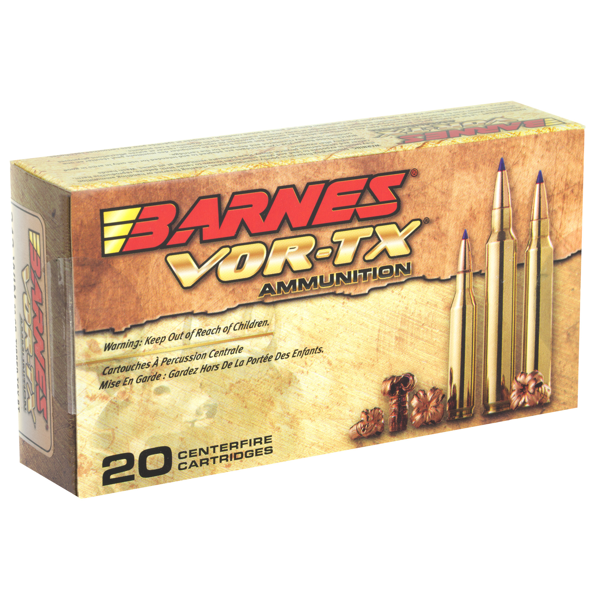 Barnes VOR-TX 243 Winchester Tipped Triple Shock X 80 Grain 20 Rounds-img-1
