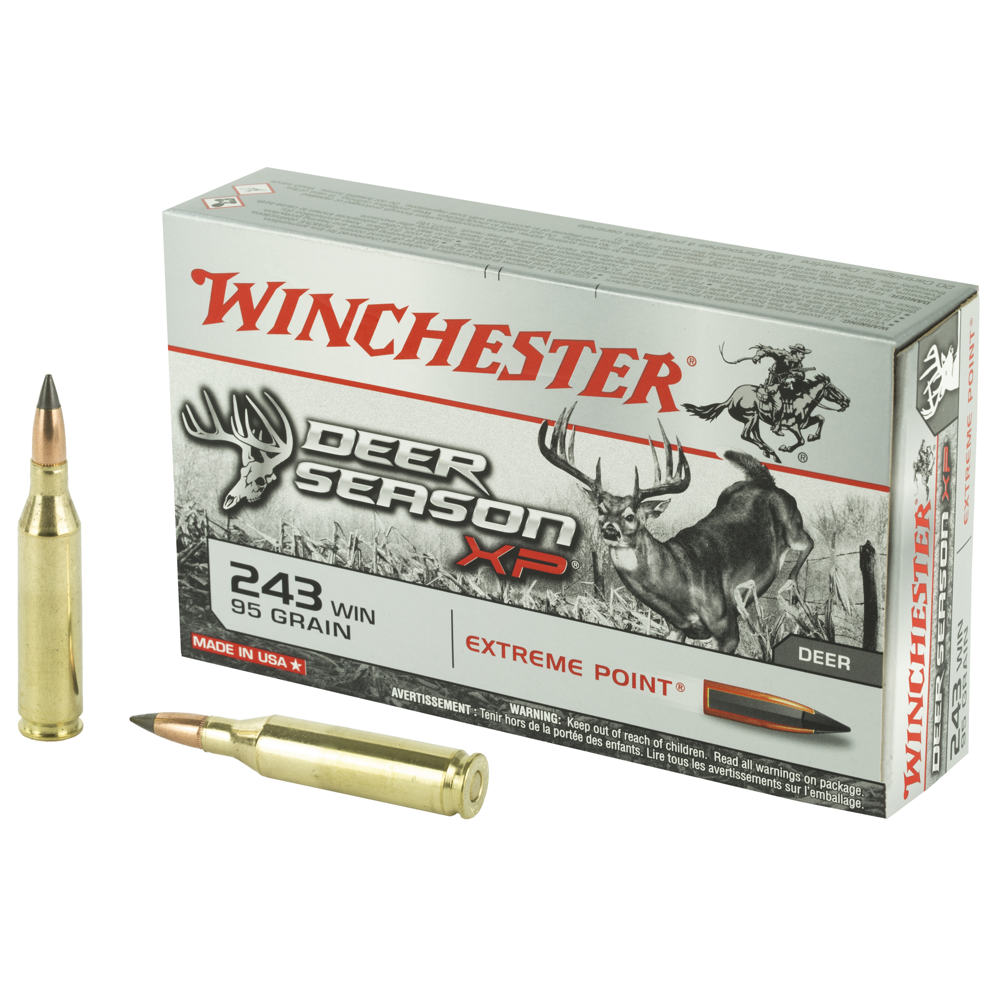 Winchester Deer Season Xp 243 Extreme Point 95 Grain 20 Rounds-img-0