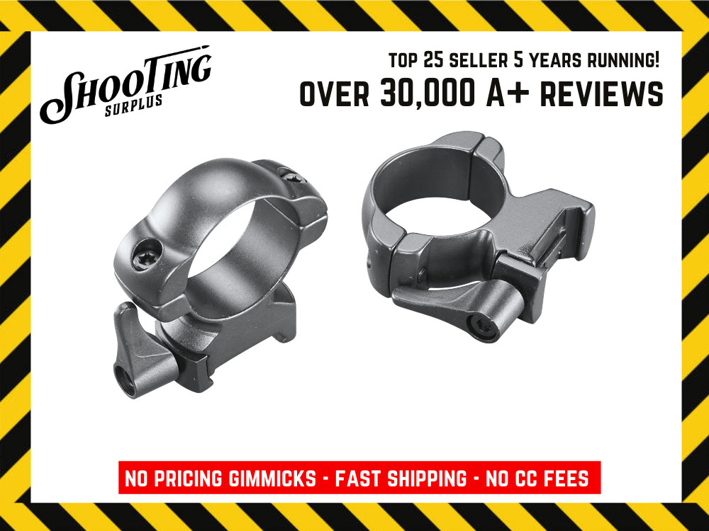 Weaver Lever Lok 30mm High Scope Ring Mounts Matte-img-0