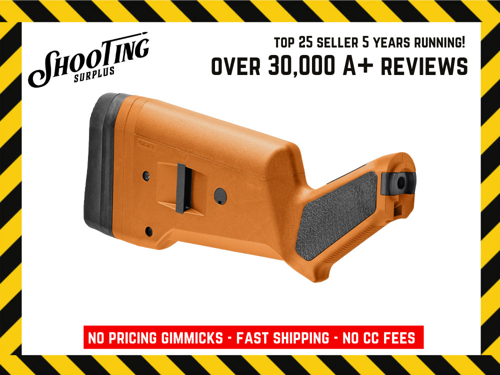 Magpul SGA Shotgun Stock Orange Synthetic for Mossberg 500 590 590A1-img-0