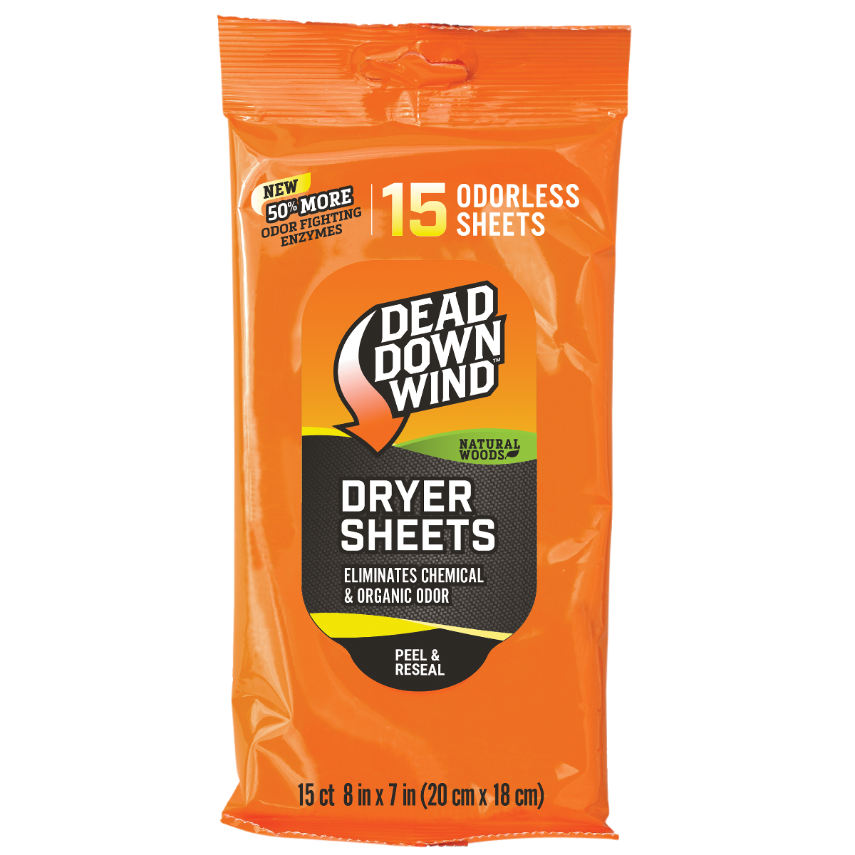 Dead Down Wind 11913 Dryer Sheets Cover Scent Natural Woods Dryer