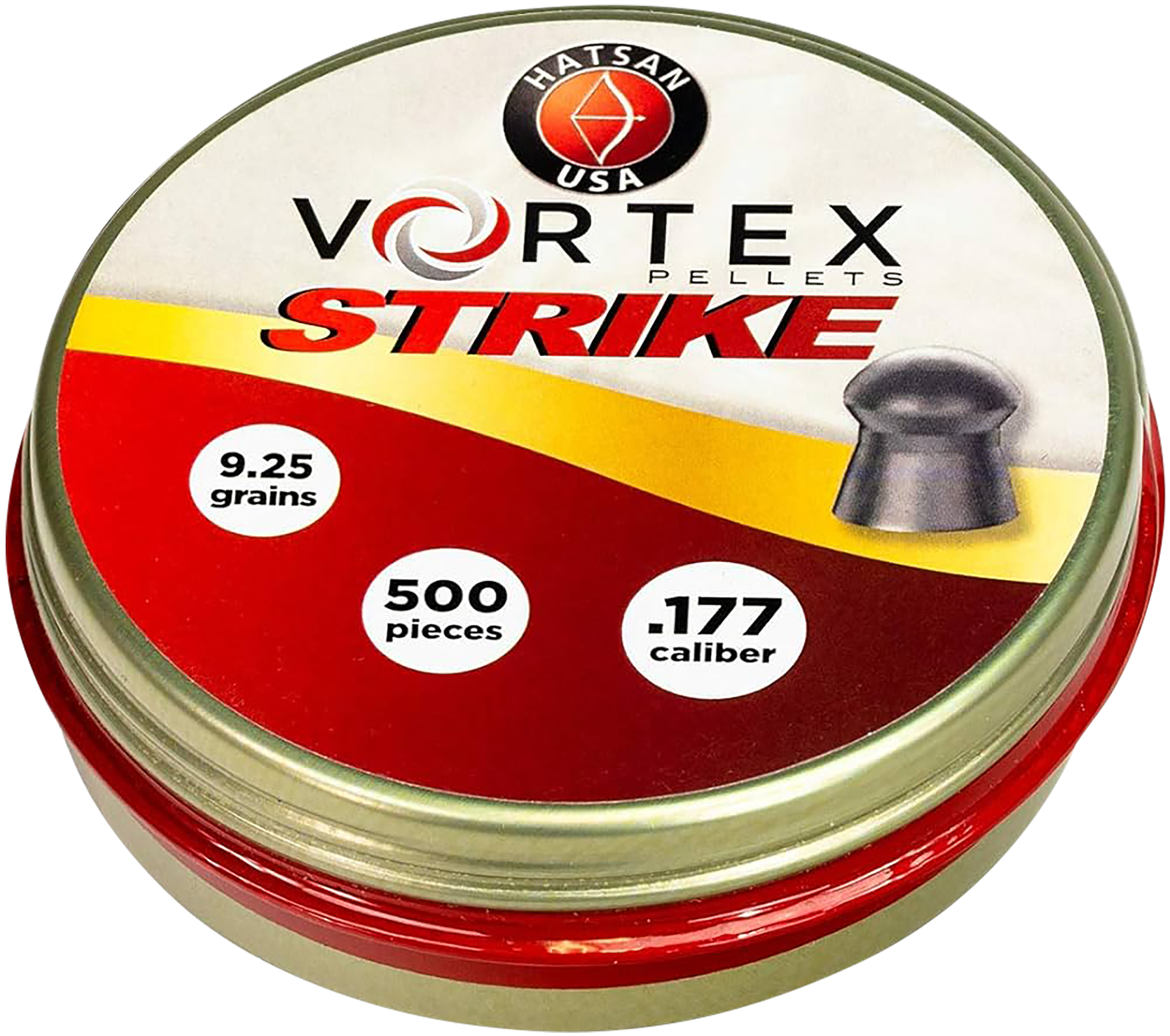 Hatsan USA HA90640 Vortex Strike Pellets 177 Lead Domed 500 - Less ...