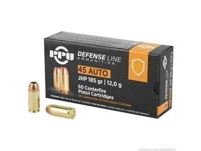 Prvi partizan handgun defense 45 acp 185gr jacketed hollow point - 50rd-img-0