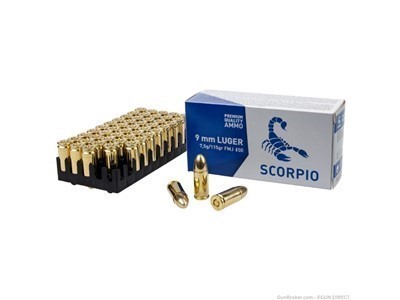 Stv technology scorpio 9mm 115gr full metal jacket - 50rd-img-0