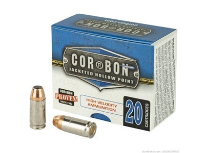 Corbon self defense 9mm +p 90gr jacketed hollow point - 20rd-img-0