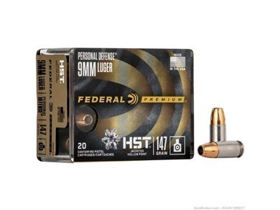Federal premium hst 9mm 147gr jacketed hollow point - 20rd-img-0