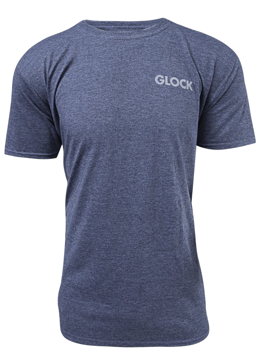 Glock aa75159 pistol flag heather navy cotton-polyester short sleeve 2x...-img-0