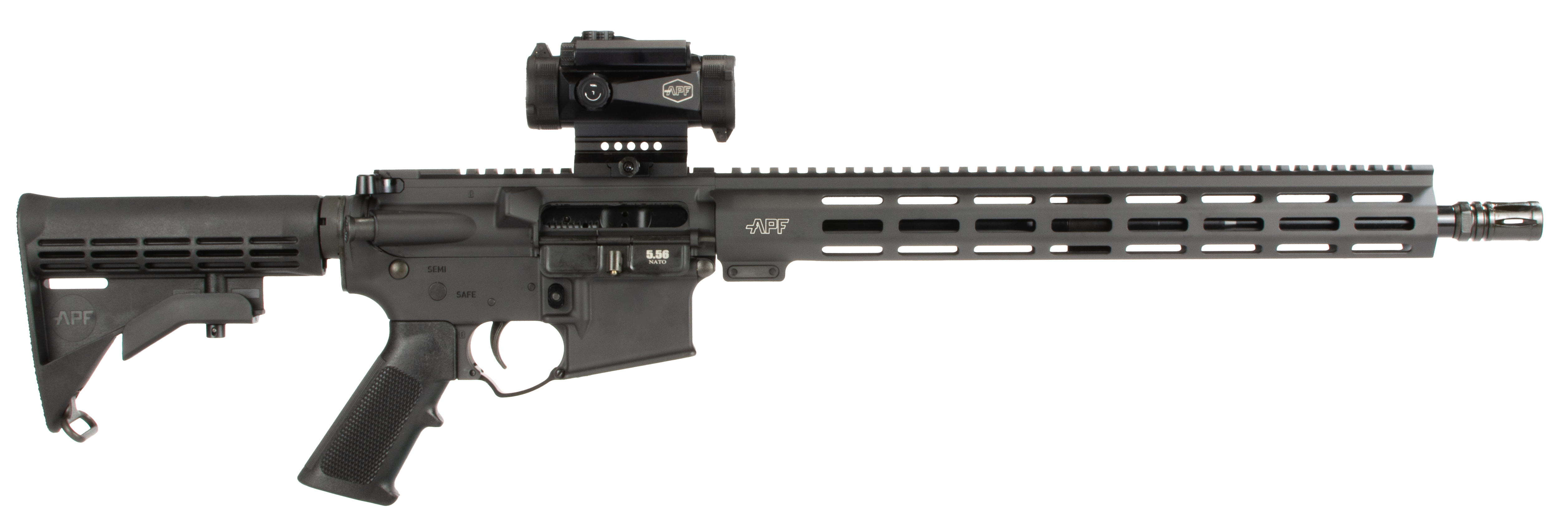 Apf guardian 5.56 blk 16 mlok m4 30rd optics-img-0