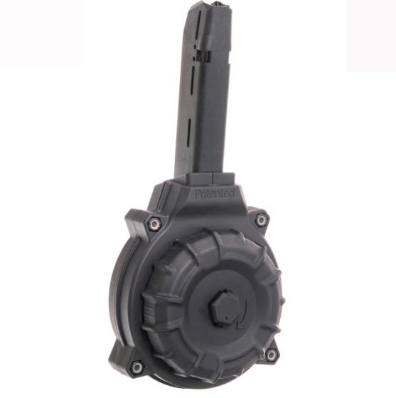 Promag handgun magazine drum black polymer for glock 22 - 23 .40 s&w 50-rd-img-0