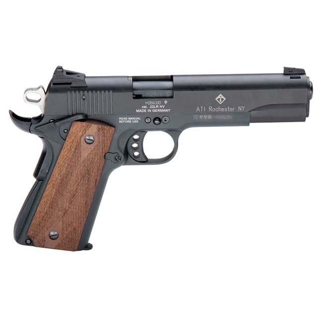 Ati gsg m1911 handgun .22 lr 10rd magazine 5" barrel wood grip ca compliant-img-0
