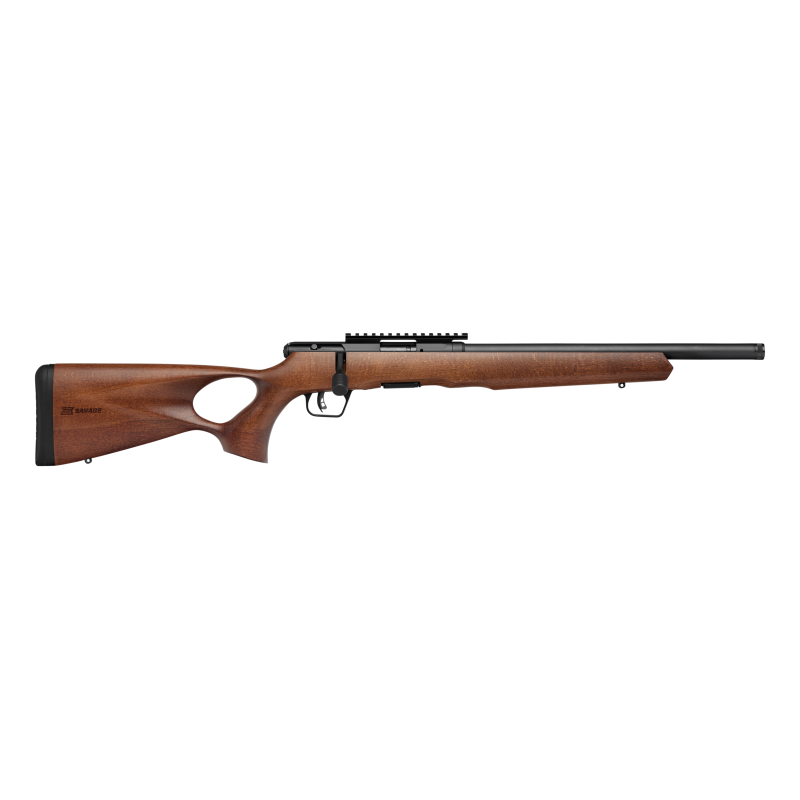 Savage arms b22 timber thumbhole rifle .22 lr 10rd magazine 16.5" 1-2x28...-img-0