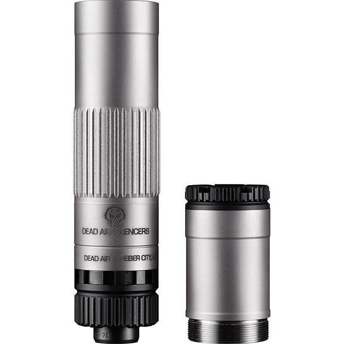 Dead Air Mojave 9 Modular Silencer 9mm Luger 1-2-28 Piston Silver-img-0