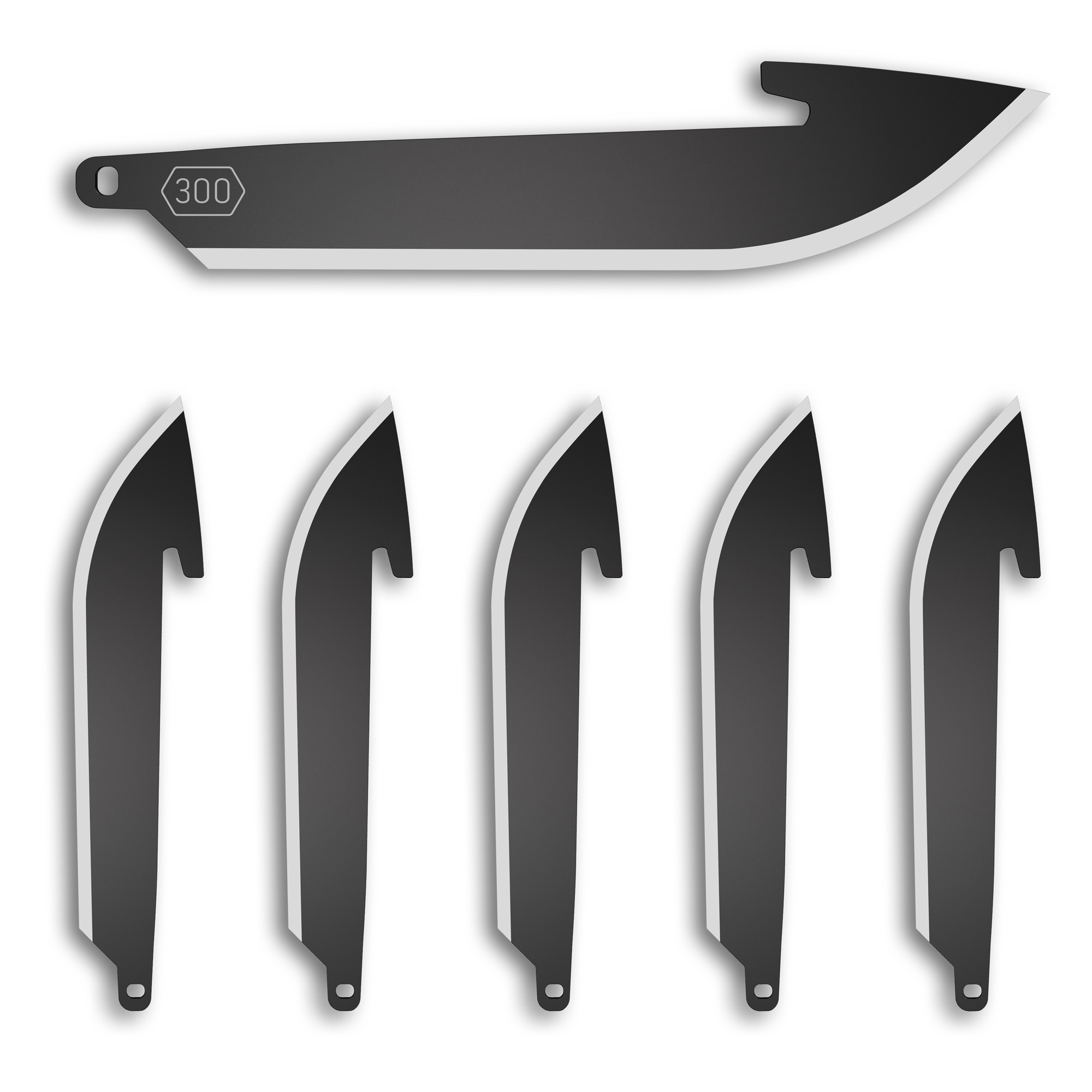 Od edge drop-pt 3" blade 6pk blk-img-0