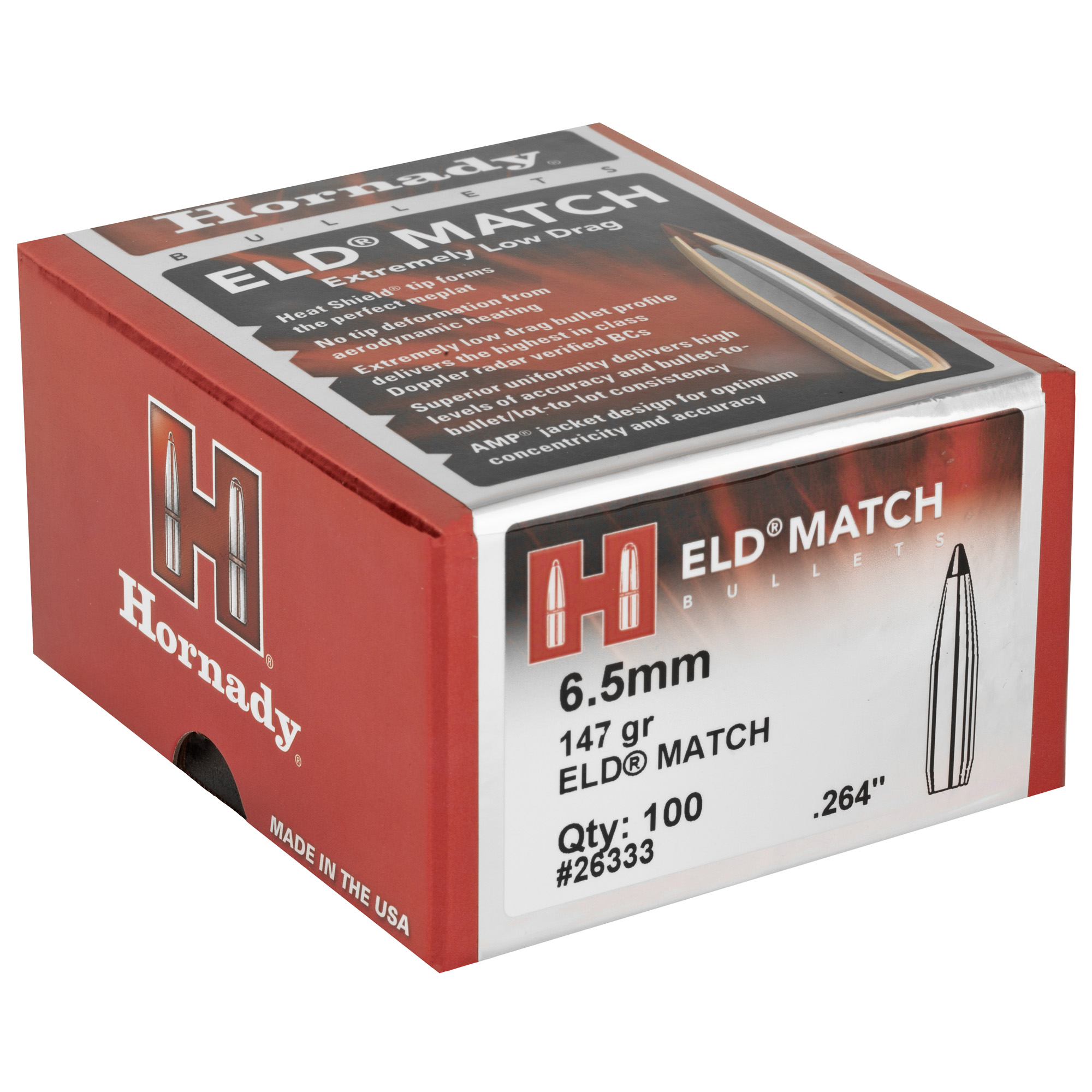 Hrndy eld-m 6.5mm .264 147gr 100ct-img-1