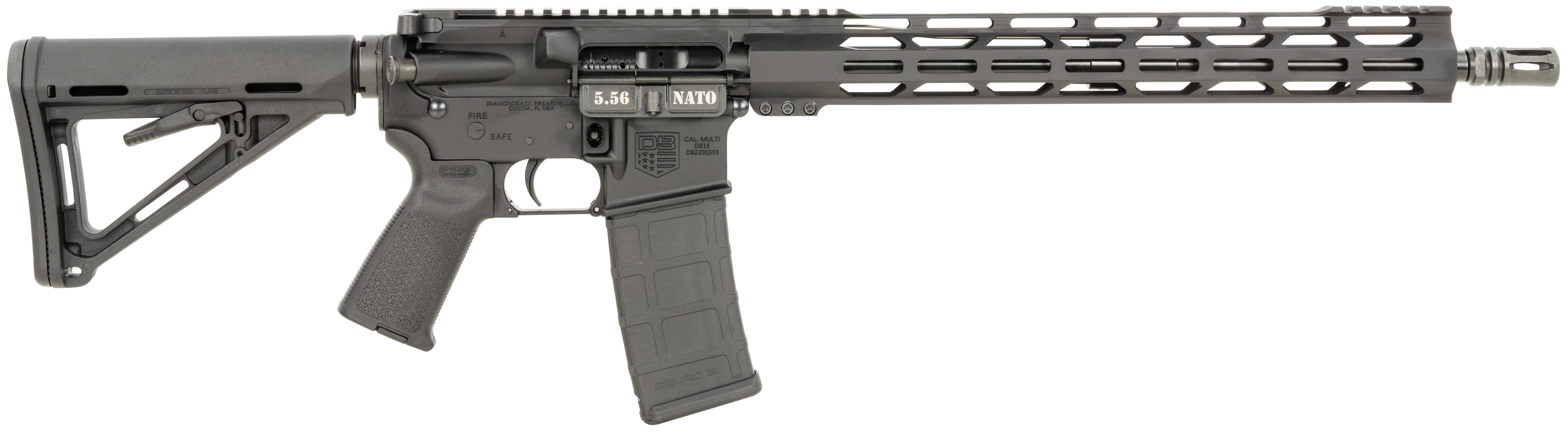 Diamondback db1717k005 db15 5.56x45mm nato 30+1 16", black, magpul carb...-img-0