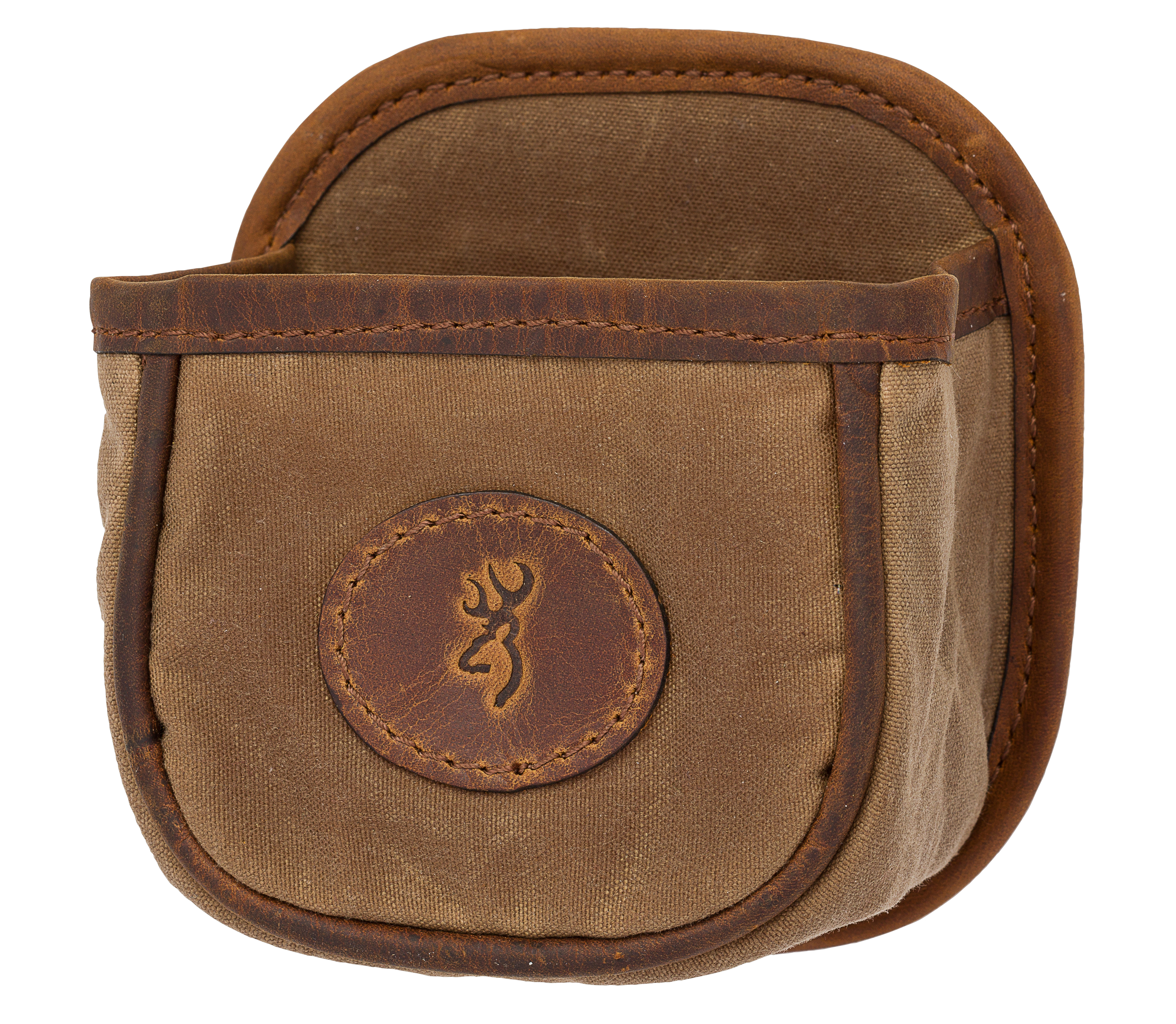 Browning santa fe shell carrier tan canvas-leather capacity 1 box belt c...-img-0