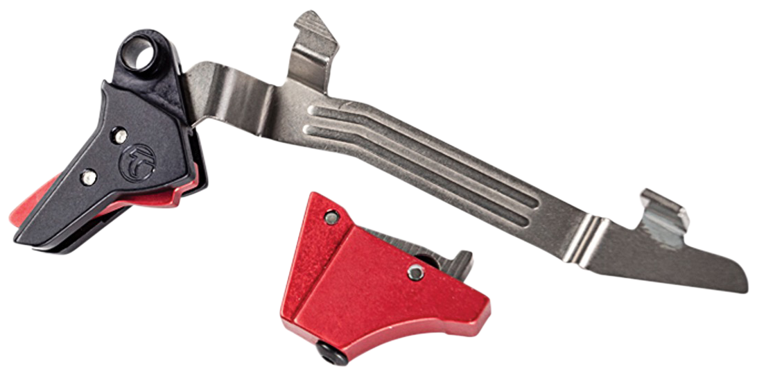 Timney triggers alpha competition 45 acp-10mm auto red straight trigger ...-img-0