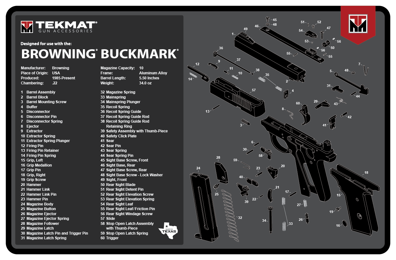 Beck tek, llc tekmat tek-r17-browning-bm 17x11 brown-img-0