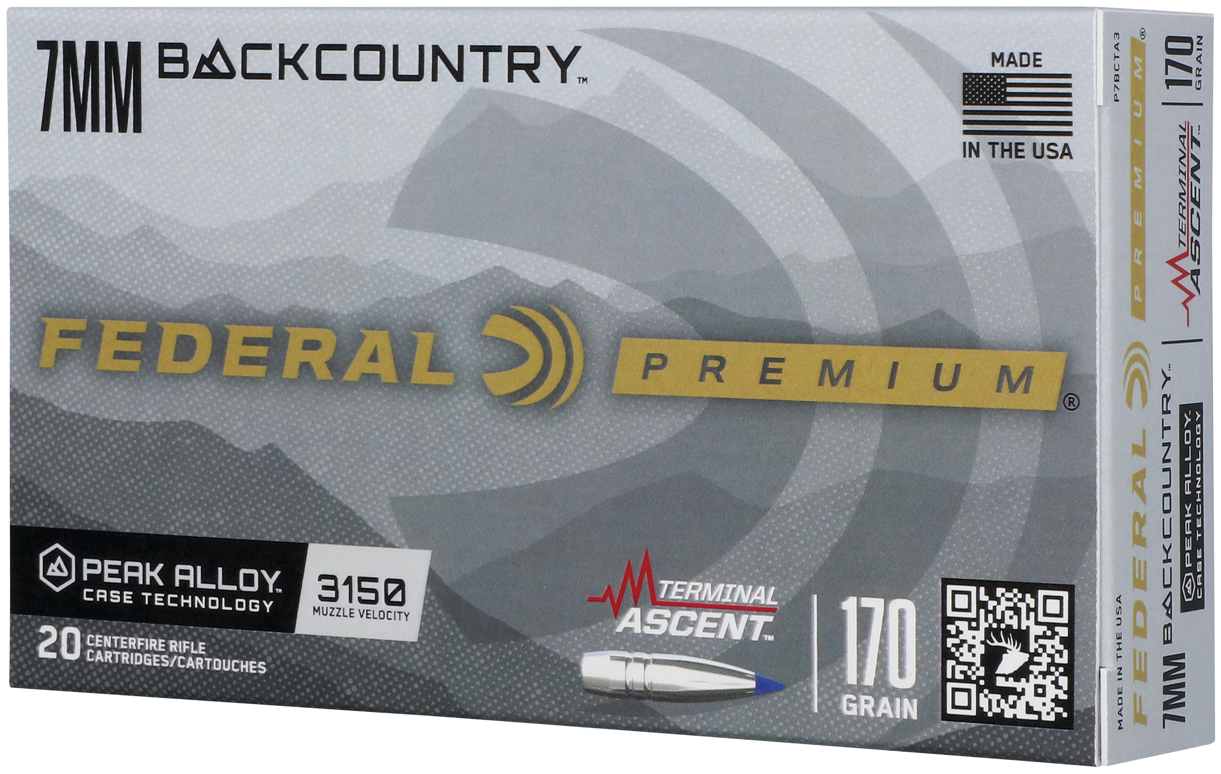 Federal premium 7mm backcountry 170 grain terminal ascent (box) 20 rounds-img-0