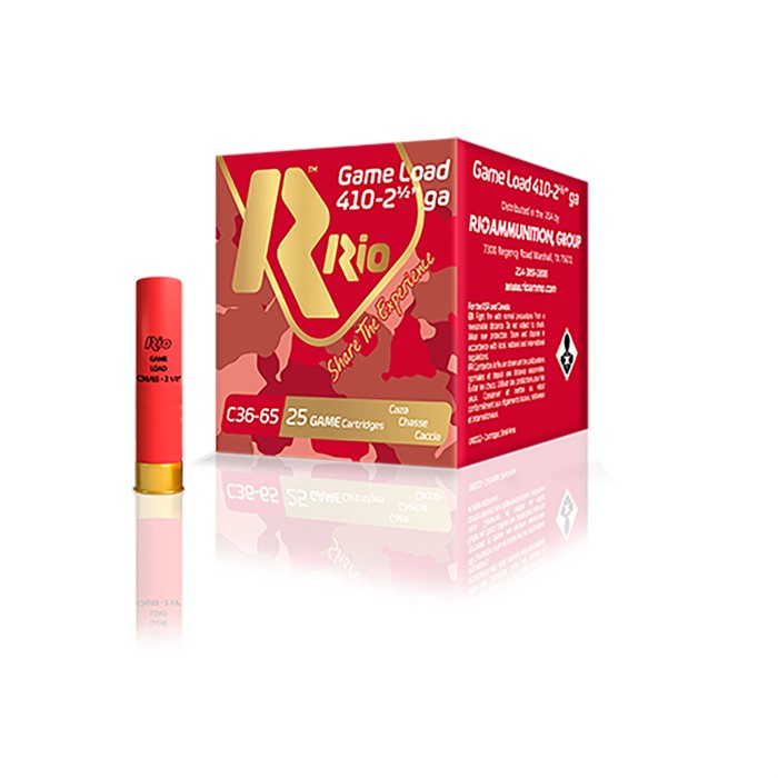 Game load .410 bore 3" shotgun shells - 0.6875oz 6 shot, 25-box-img-0