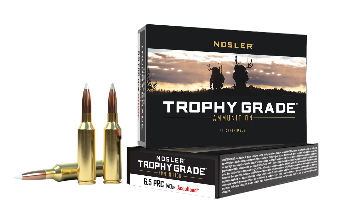 Nosler trophy grade 6.5 prc 140 grain accubond (box) 20 rounds-img-0