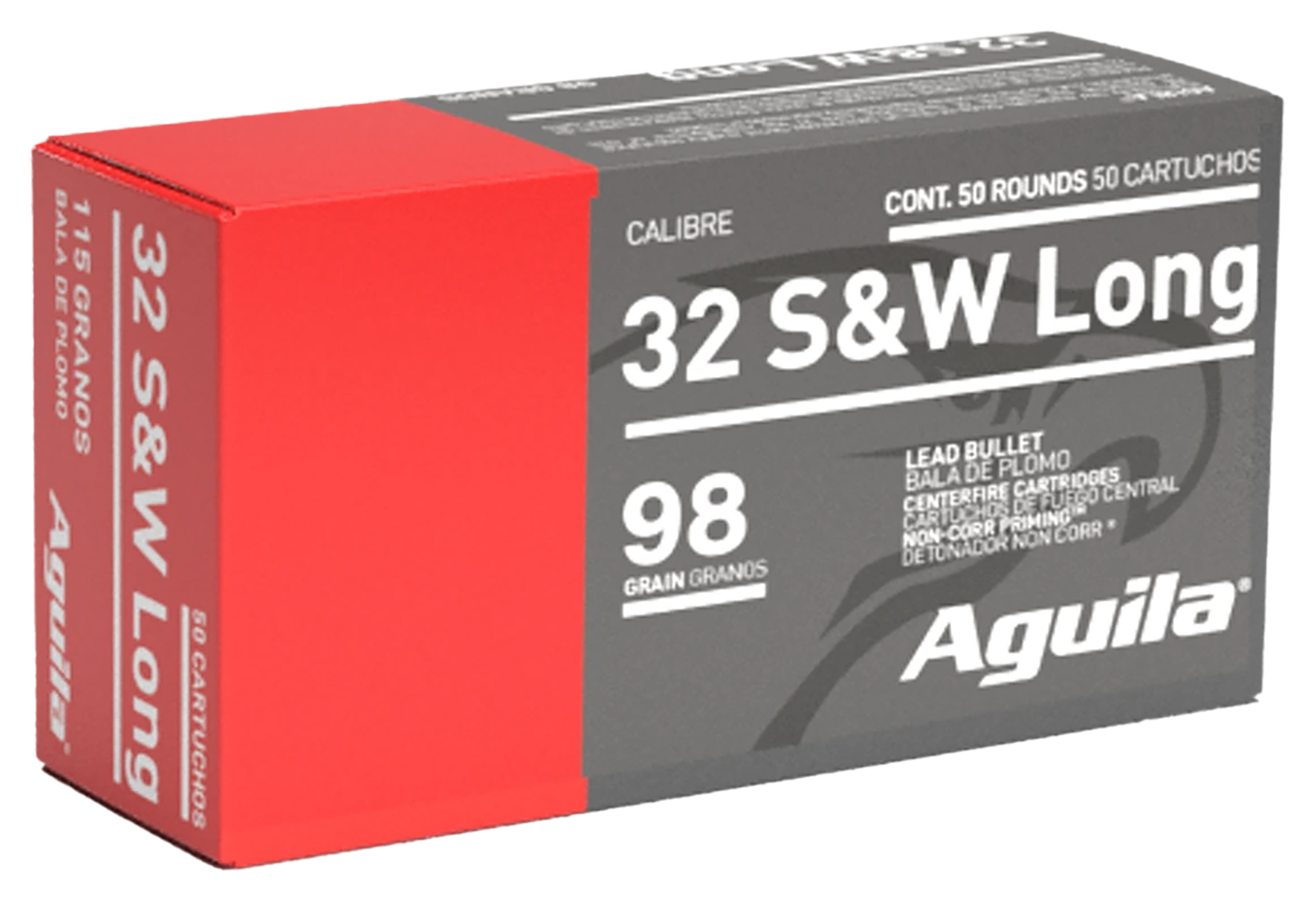 Aguila .32 s&w long 98 gr lead solid point (box) 50 rounds-img-0