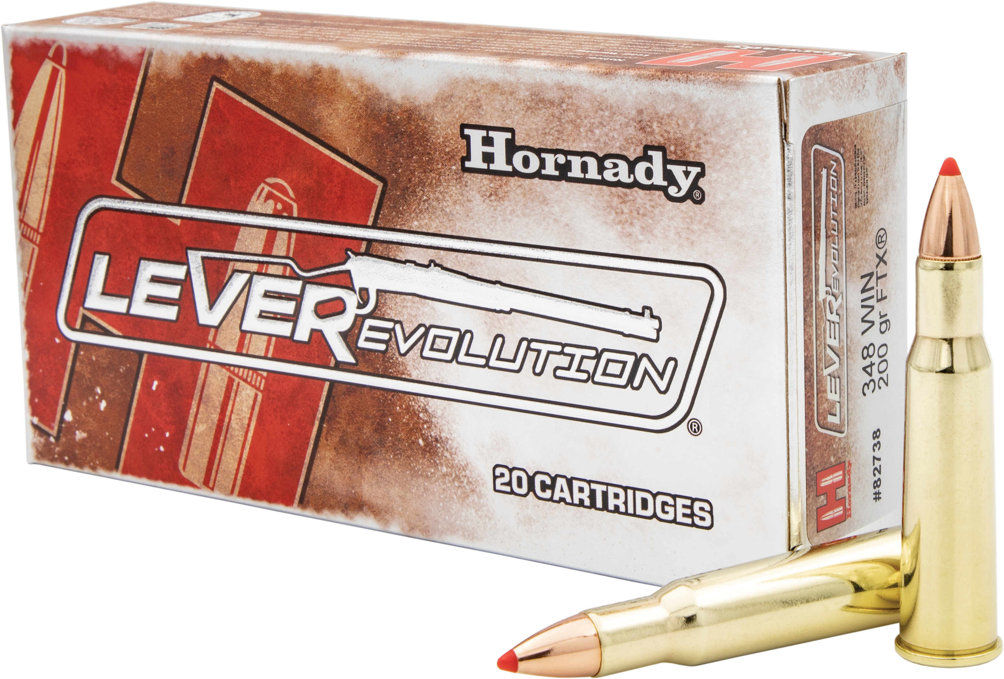 Hornady leverevolution 348 winchester 200 grain ftx (box) 20 rounds-img-0
