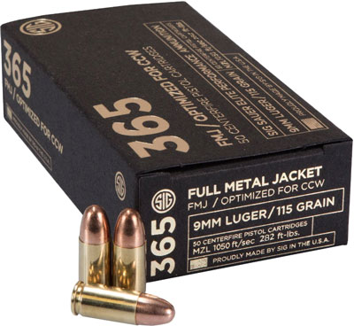 Sig sauer 365 elite performance 9mm luger 115 grain fmj (box) 50 rounds-img-1