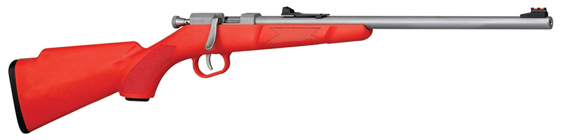 Henry Mini Bolt Youth, .22 LR, 16.25" Barrel, 1 Rd, Orange Synthetic Sto...-img-0