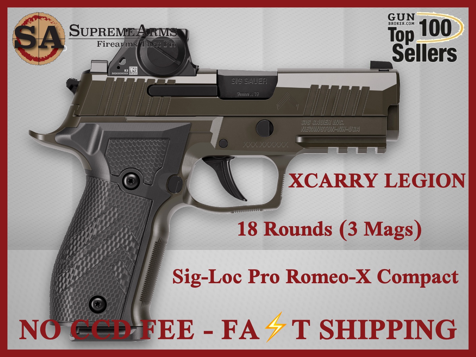 Sig Sauer P226X Legion 9MM Pistol 226XCA-9-LEGION-RXSL|798681726936-img-0