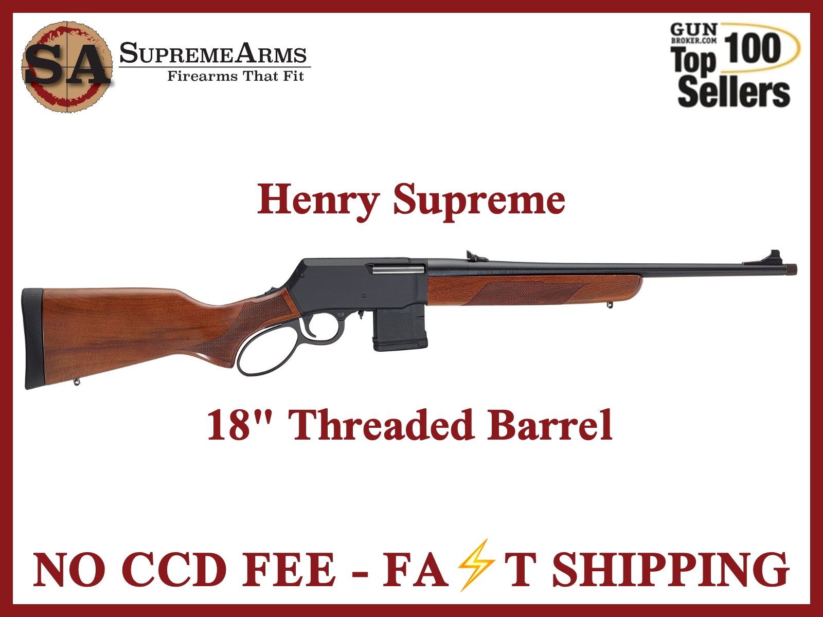 Henry Supreme 223 Remington Rifle H023-223|619835030009-img-0