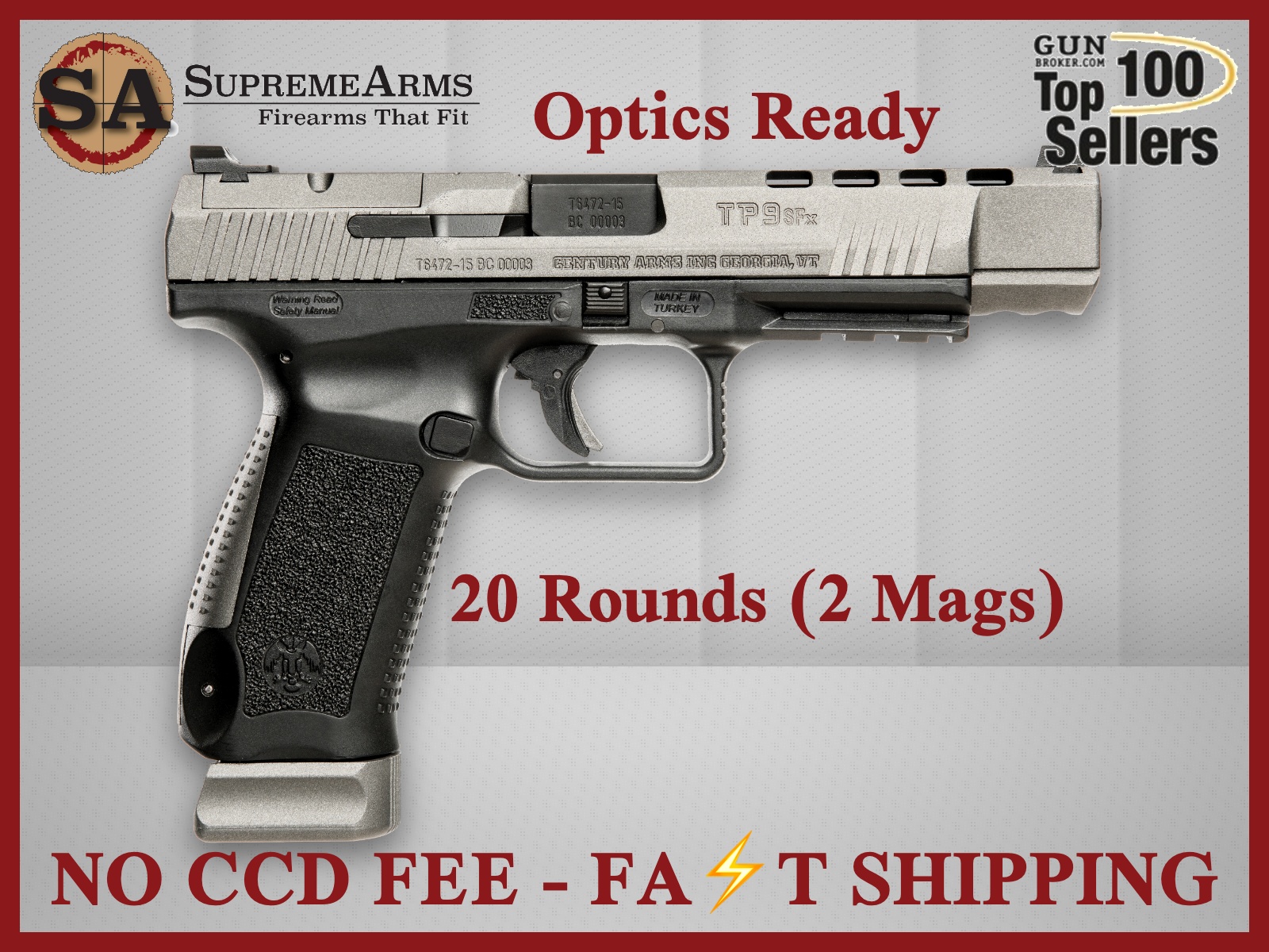 Canik TP9 SFx 9MM Pistol HG3774G-N|787450382329-img-0