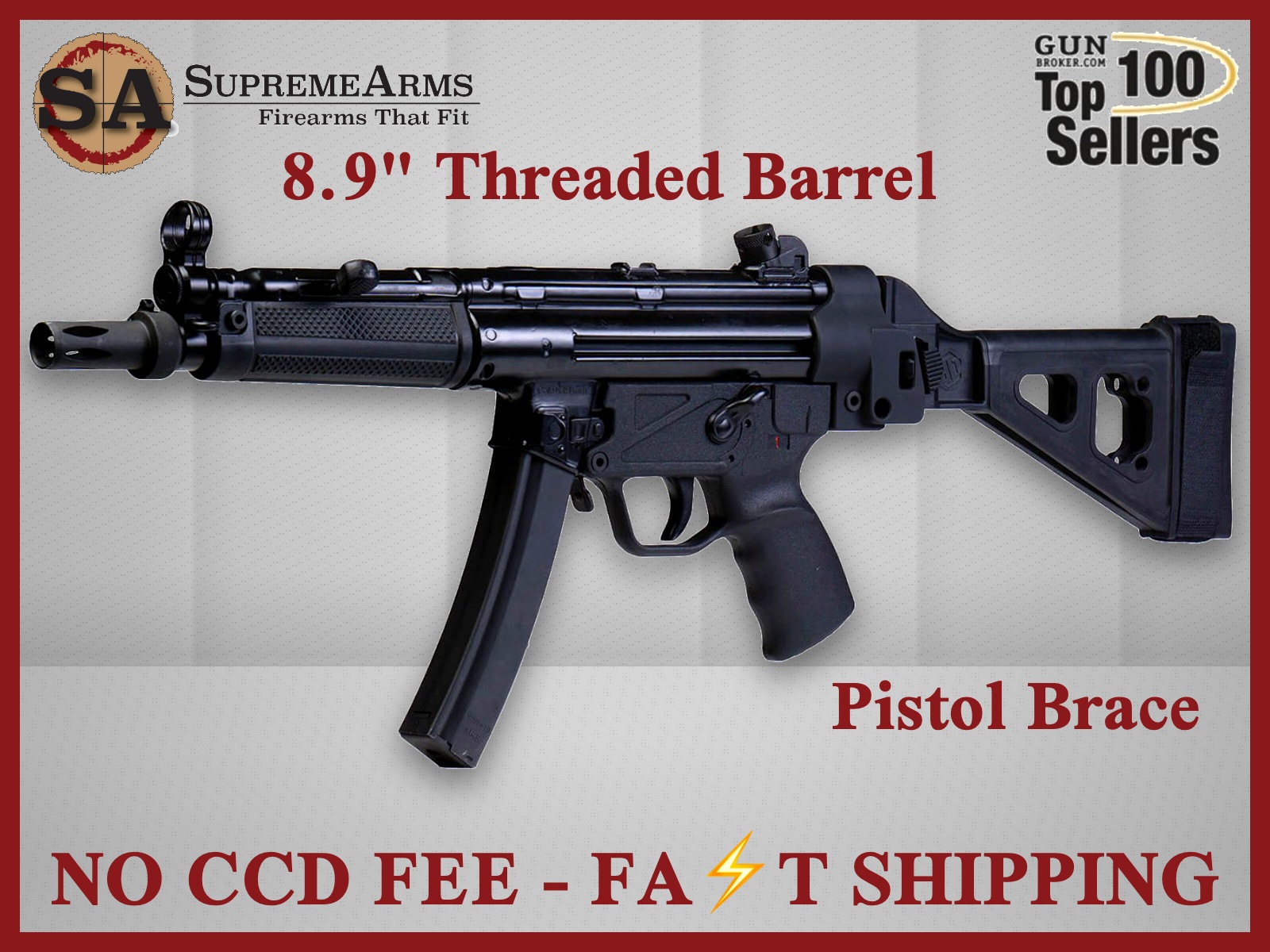 Century Arms AP5 9MM Pistol HG6034SB-N|787450924550-img-0