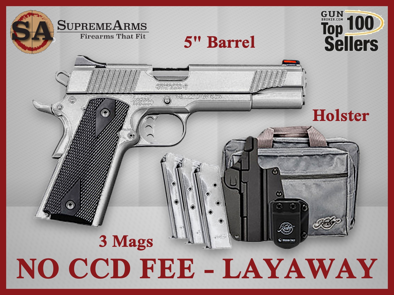 Kimber Stainless II Club Bundle 45 ACP Pistol 3200007CAB|669278920078-img-0