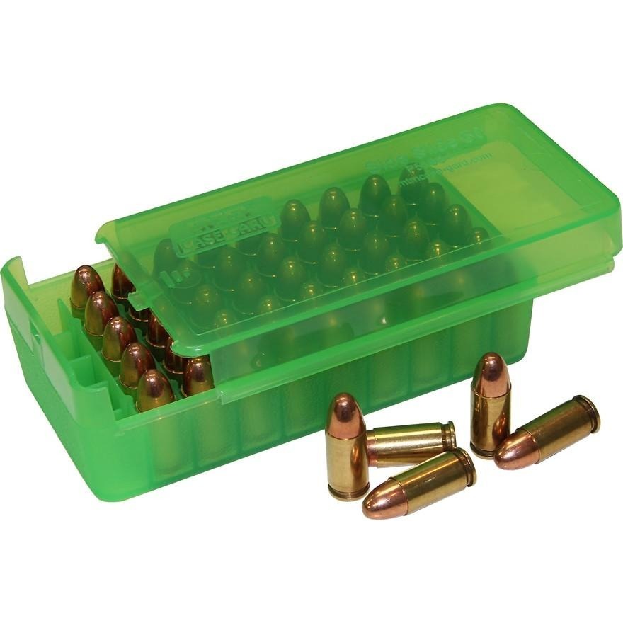 Mtm side slide handgun ammo box 45 acp clear green-img-0