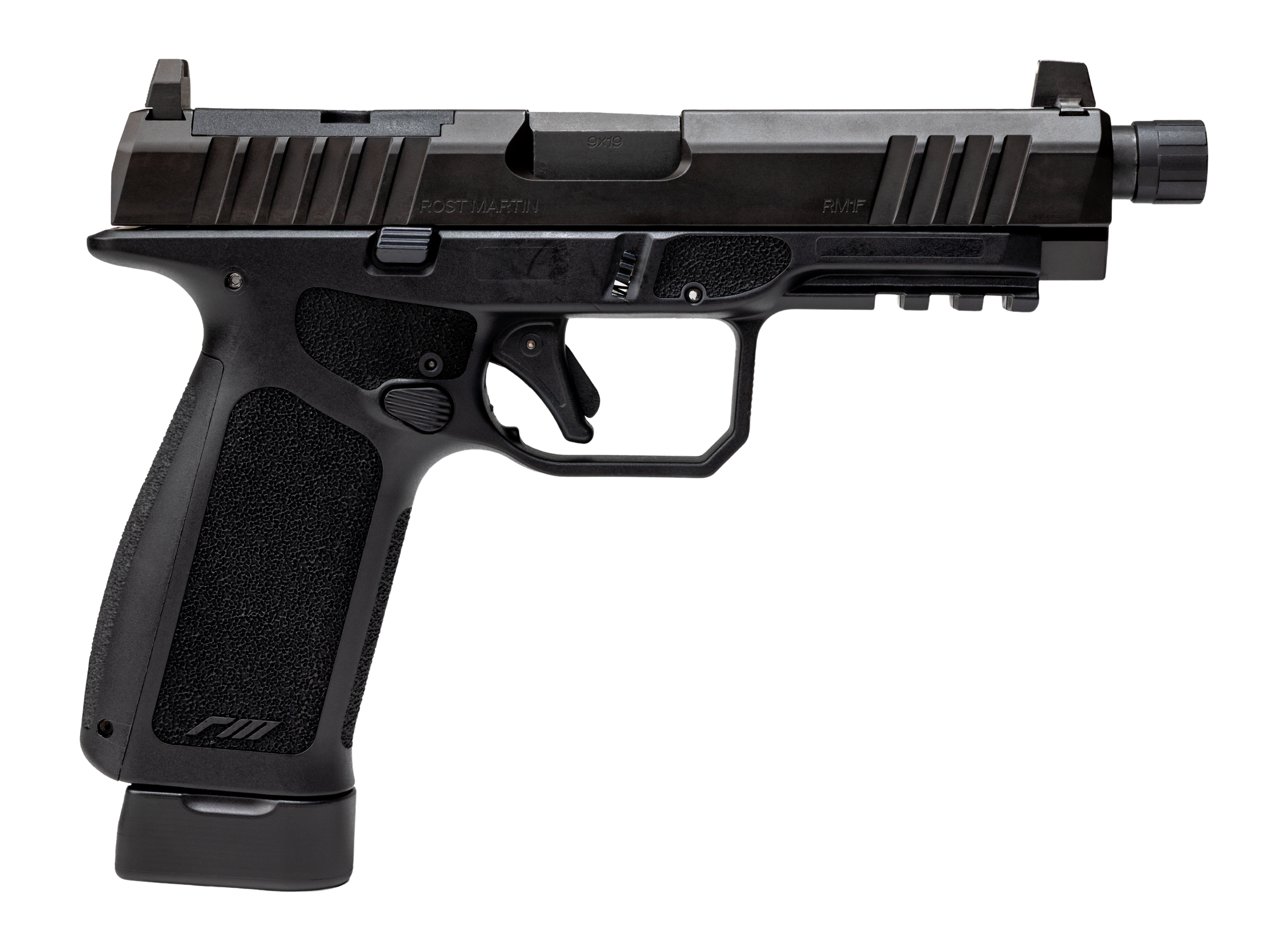 Rost martin rm1fblkospt rm1f tactical 9mm luger 24+1 4.50" black threade...-img-0