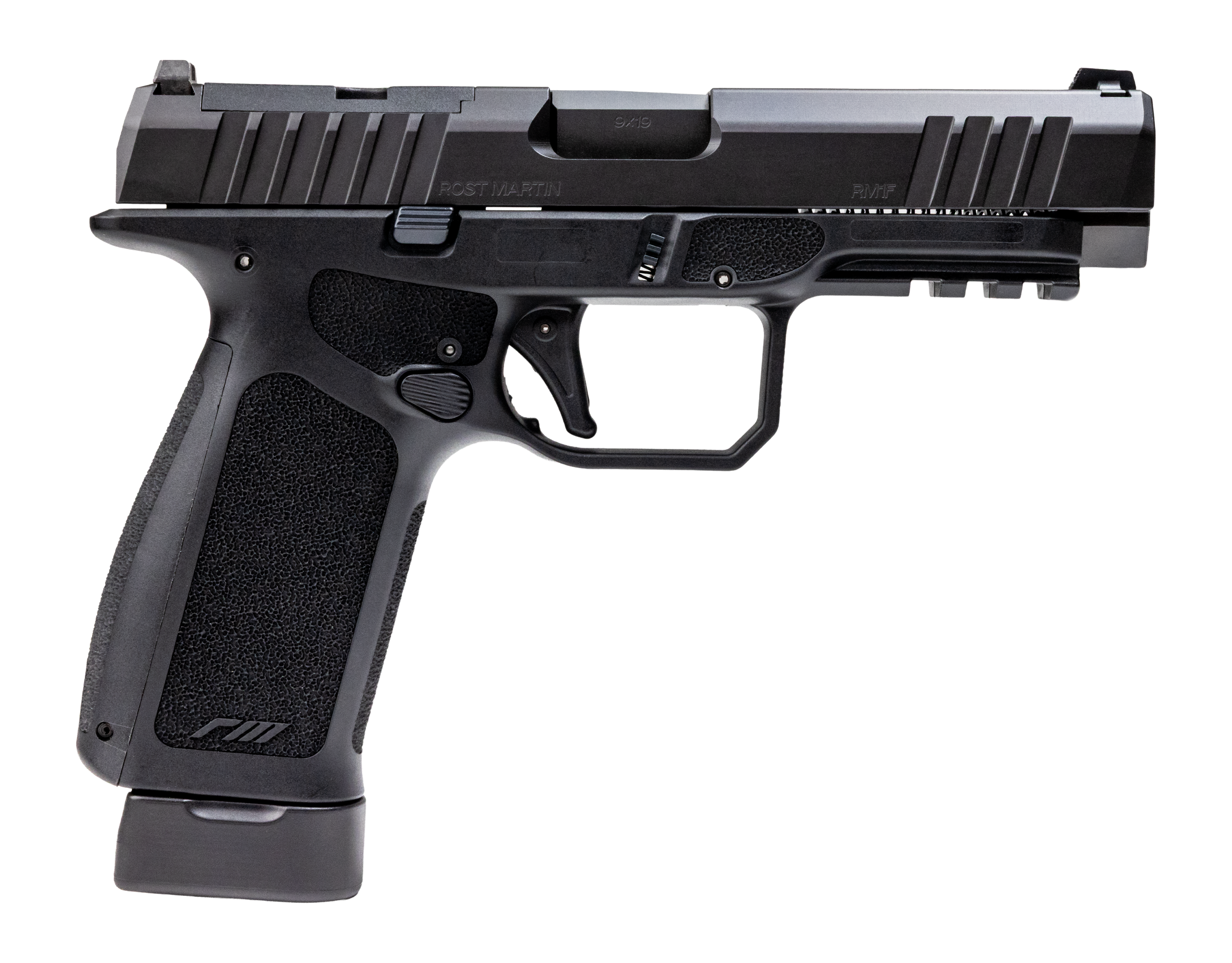 Rost martin rm1fblkosp rm1f  9mm luger 17+1 19+1 4.50" black match grade...-img-0