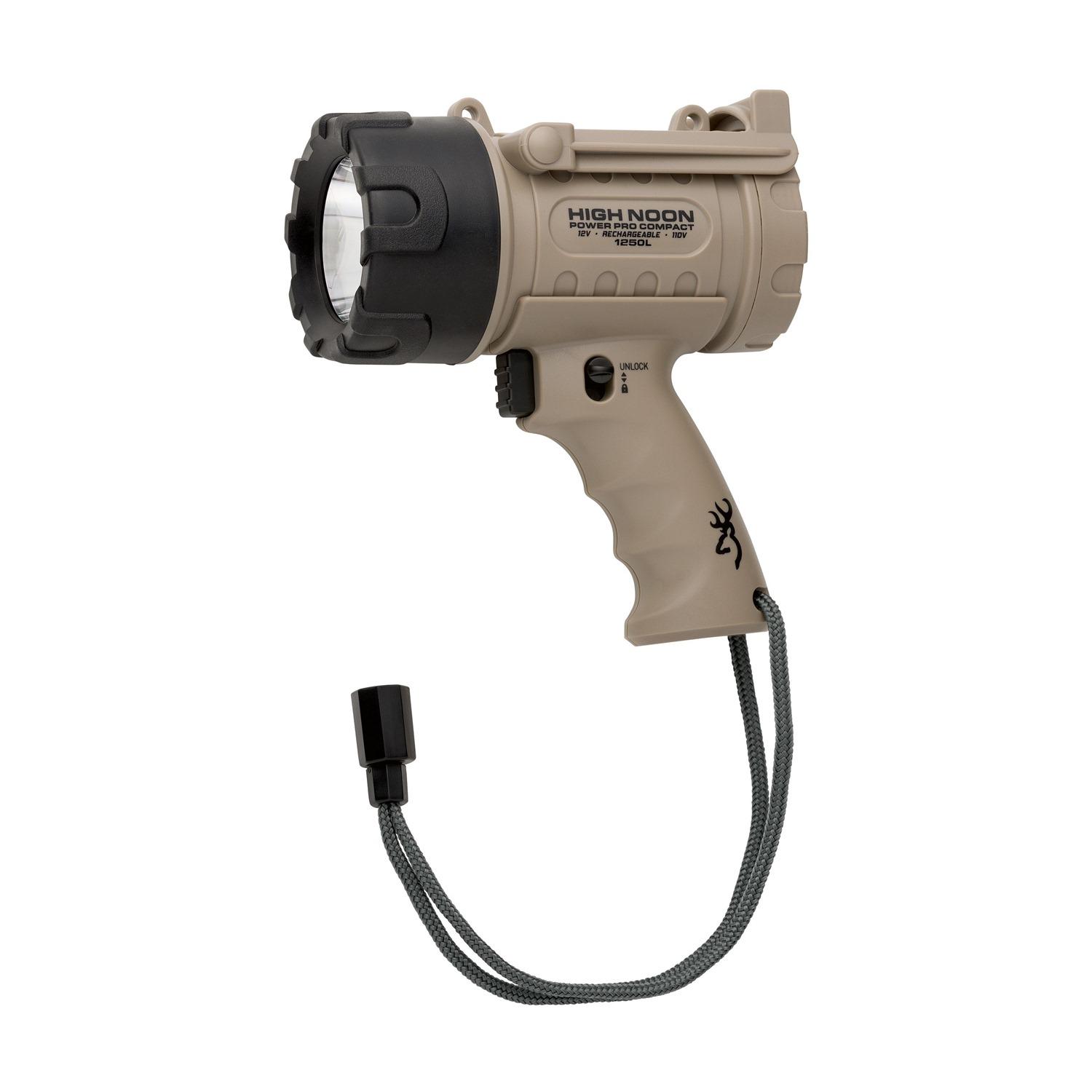 Browning High Noon Power Pro Compact Spotlight 1250 Max Lumens Coyote