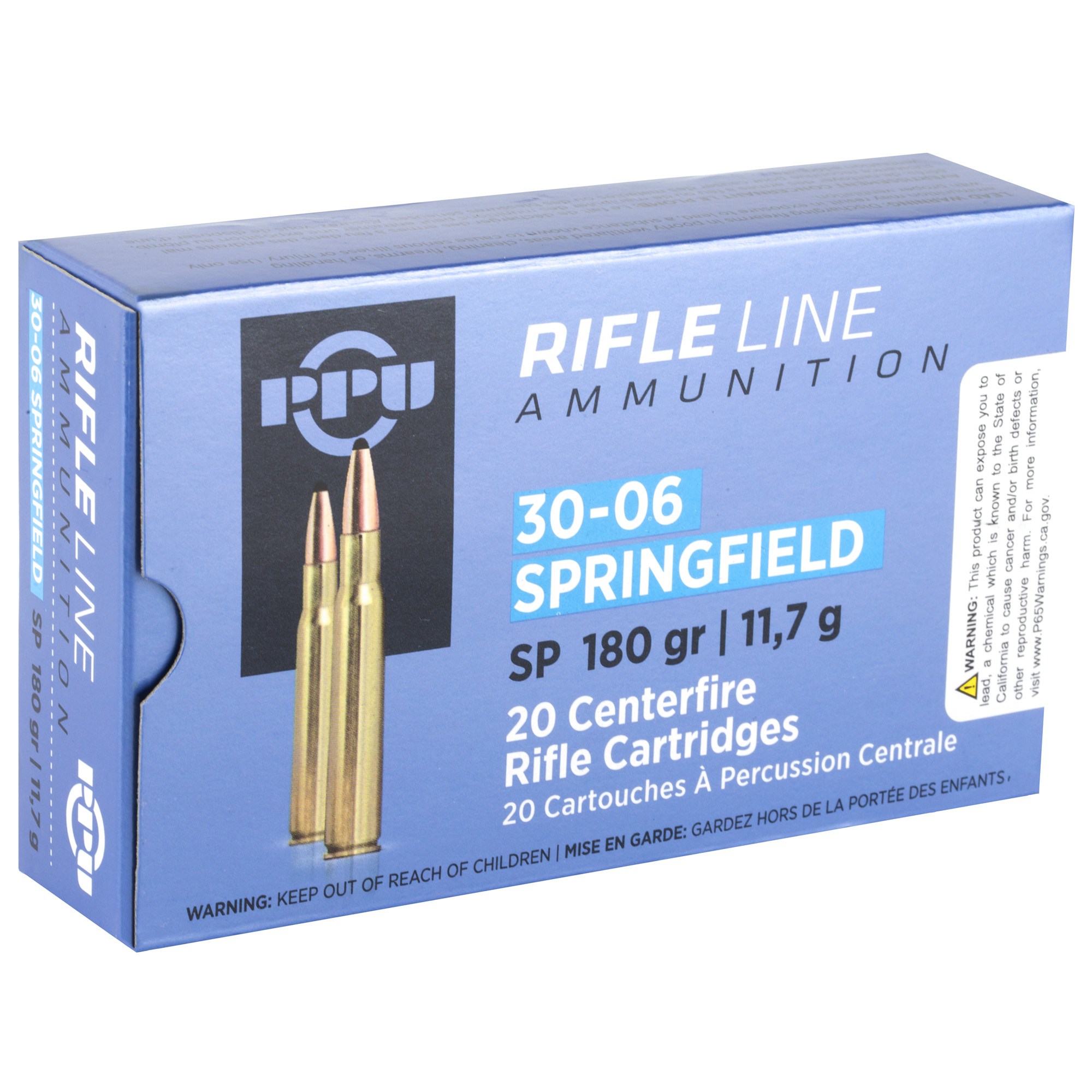 Ppu standard rifle .3006 springfield 180gr sp 20 rounds [mpn: pp30063 ...