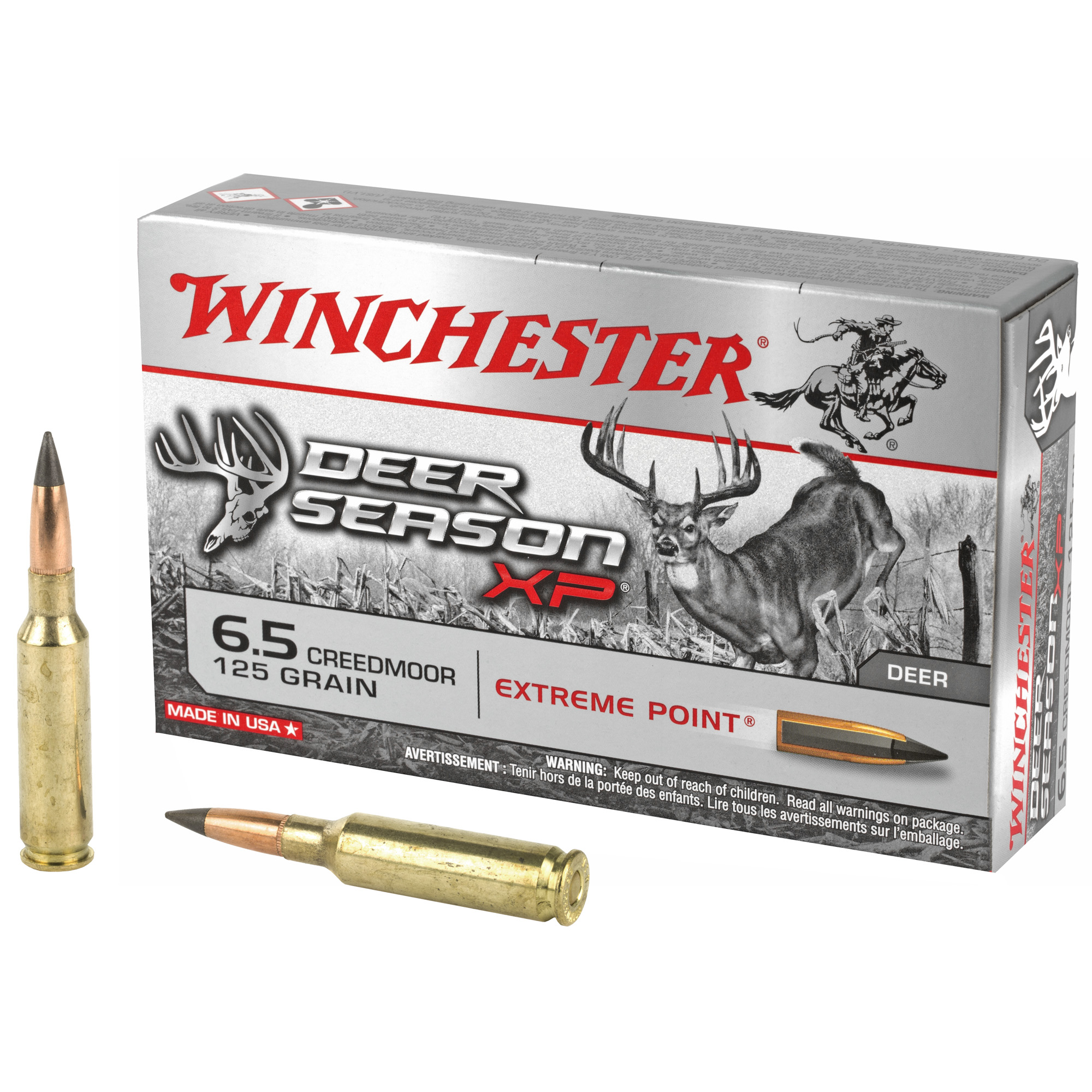 Winchester deer season xp 6.5 creedmoor 125gr sp  20 rounds [mpn: x65ds]-img-0