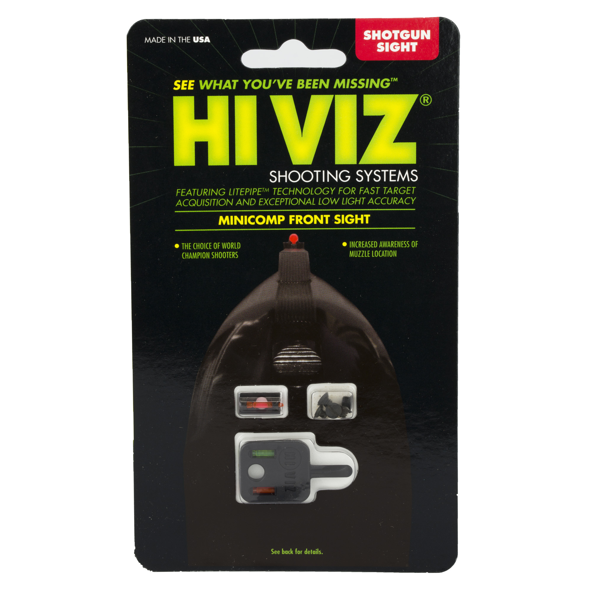 HiViz Mini Comp Shotgun Sight 0.160in Above Rib - Gun Sights at ...