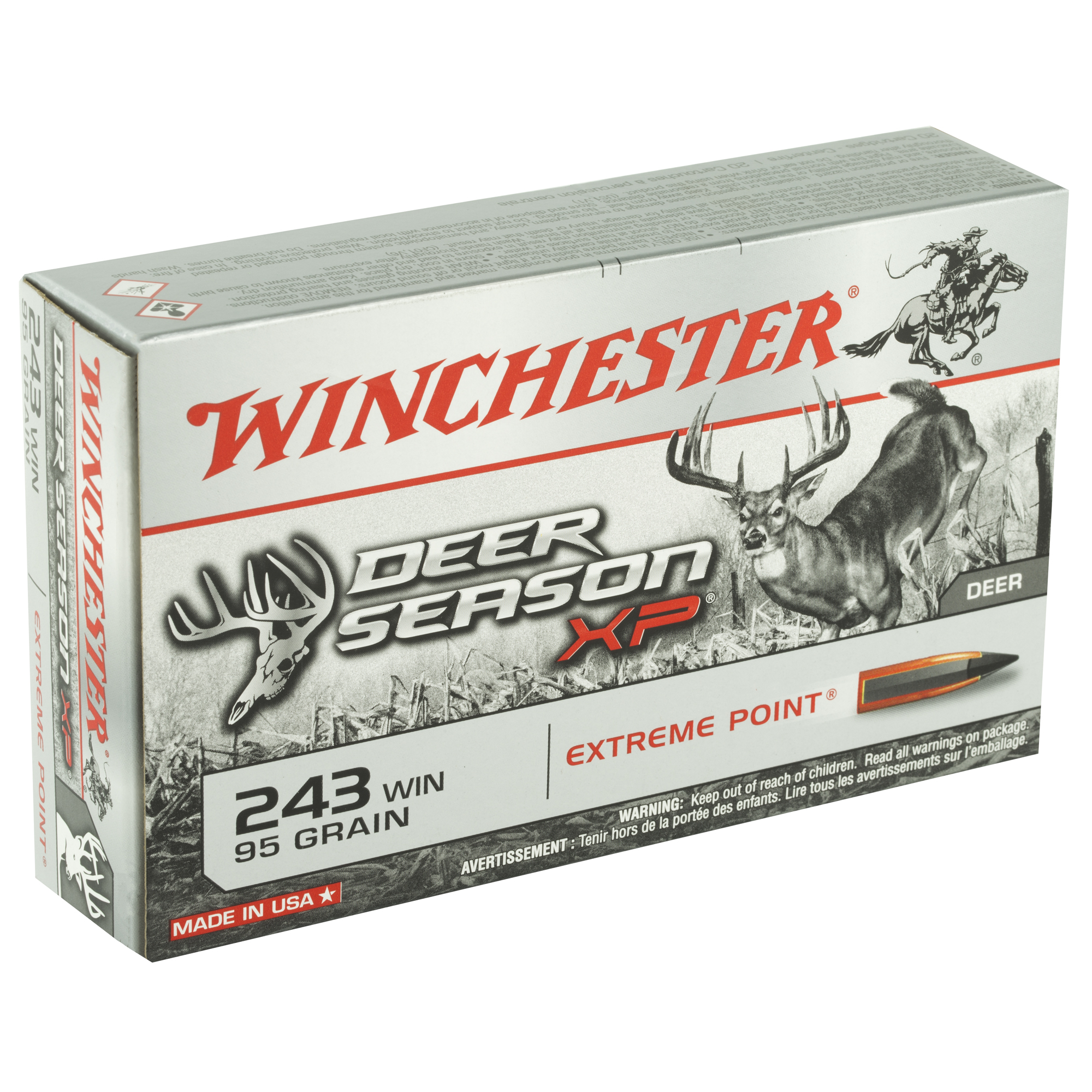 Winchester Deer Season .243 WIN 95gr Extreme point Polymer Tip 20 Round... Rifle Ammunition at