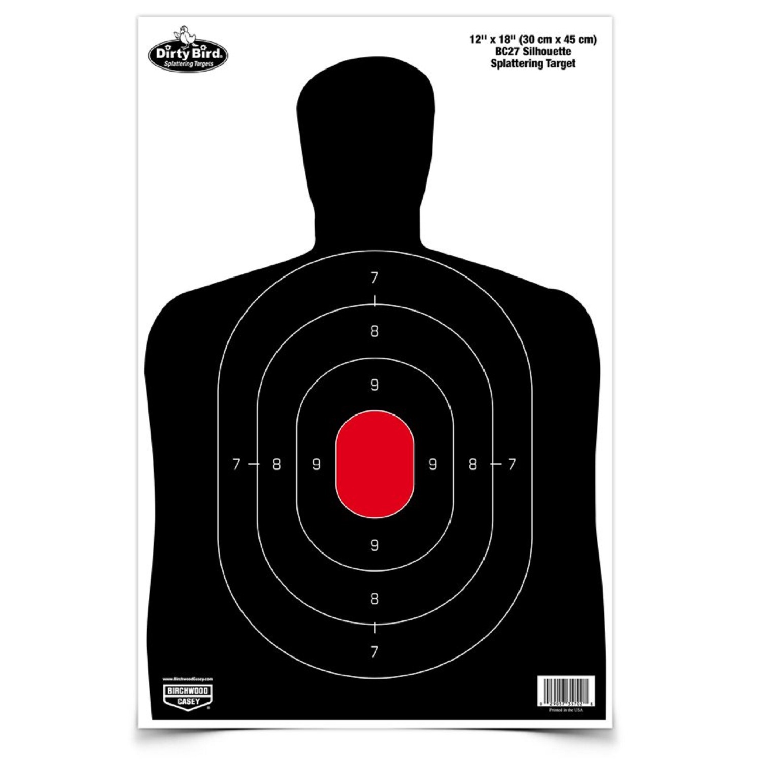 Birchwood Casey Dirty Bird 12inx18in BC27 Silhouette Trgts Tactical